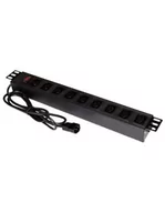 Pozostałe akcesoria sieciowe - Listwa zasilająca 19&quot; gniazdo 9 x IEC320 C13 wtyk IEC320 C14 - miniaturka - grafika 1
