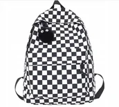 Plecaki szkolne i tornistry - ﻿PLECAK SZKOLNY MŁODZIEŻOWY MIEJSKI torba krata szkoła (D073) - miniaturka - grafika 1