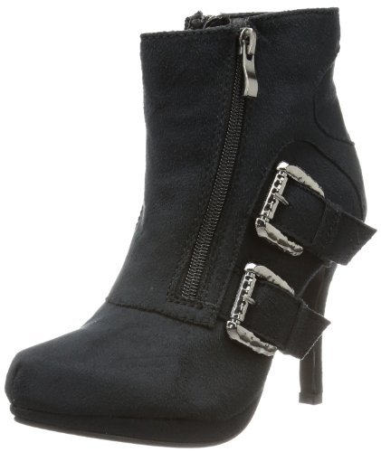 Andrea Conti Damskie kozaki i botki 0614151, czarny - Czarny czarny 002-35 EU