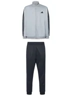 Dresy męskie - adidas Dres Basic 3-Stripes JI8876 Szary Regular Fit - miniaturka - grafika 1