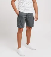 Spodenki męskie - Krótkie męskie spodenki dresowe grafitowe z dużymi kieszeniami Recea - miniaturka - grafika 1