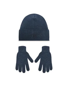 Calvin Klein Zestaw Czapka i Rękawiczki K50K512469 Niebieski - Rękawiczki - miniaturka - grafika 1