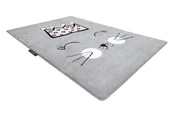 Dywany dla dzieci - Dywan PETIT CAT KOTEK KORONA szary 140x190 cm - miniaturka - grafika 1