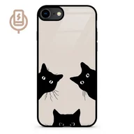 Etui i futerały do telefonów - Czarne koty - iPhone 16e Etui szklane flexible indukcyjne - miniaturka - grafika 1