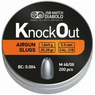 Amunicja do wiatrówek - Śrut 5,49 mm JSB KnockOut Slugs .216 1,645g 200 szt - miniaturka - grafika 1