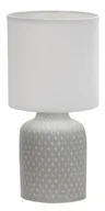 Lampy stojące - Szara lampa stołowa z ceramiczną podstawą - 3X V085 Klemin - miniaturka - grafika 1