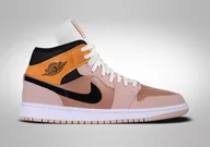 Koszykówka - Nike Air Jordan 1 Retro Mid Wmns Particle Beige - miniaturka - grafika 1