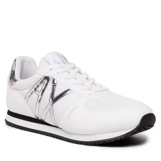 Sneakersy damskie - Sneakersy ARMANI EXCHANGE - XDX031 XV137 M696 White/Silver - grafika 1