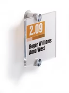 Systemy ekspozycyjne i znaki informacyjne - Durable DUR014K Tabliczka informacyjna CRYSTAL SIGN 105x105 4820 - miniaturka - grafika 1