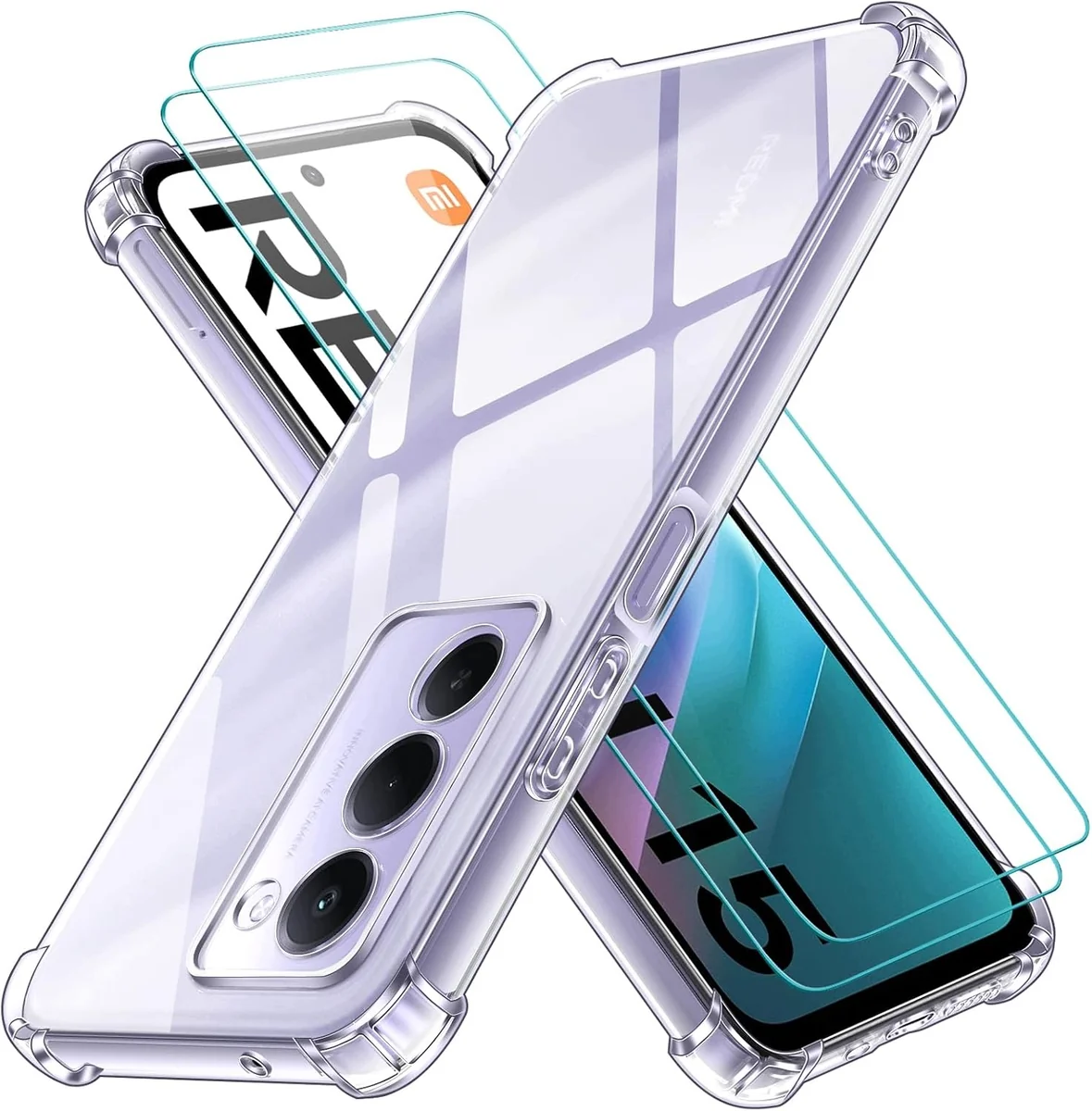 ETUI 2 SZTUKI SZKŁO HARTOWANE ZESTAW OCHRONNY TELEFON SMARTFON TPU
