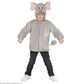 Gadżety na imprezę - Widmann Słonie-kurtka z kapturem dla dzieci, szary - miniaturka - grafika 1