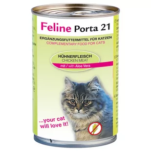 Feline Porta 21, 6 x 400 g - Kurczak z aloesem - Mokra karma dla kotów - miniaturka - grafika 1