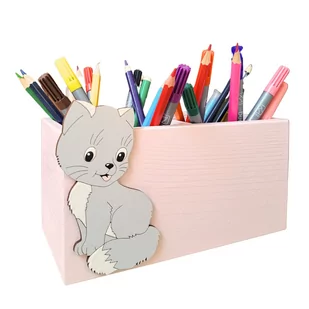 Przybornik na kredki 2 komorowy - Przyborniki na biurko - miniaturka - grafika 1