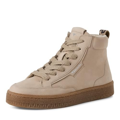 Tamaris Damskie sztyblety Lace Boot Flat 1-25203-45, Antelope, 41 EU