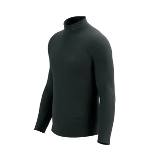 COMPRESSPORT koszulka termoaktywna  3D THERMO HALF ZIP LS TOP black - Koszulki sportowe męskie - miniaturka - grafika 10