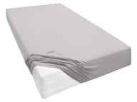Prześcieradła - Biberna Prześcieradło z dżerseju, różne rozmiary (90 - 100 x 200 - 220 cm, Szary) - miniaturka - grafika 1