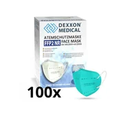 Apteczki i materiały opatrunkowe - DEXXON MEDICAL Respirator FFP2 NR azurowy 100 szt. - miniaturka - grafika 1