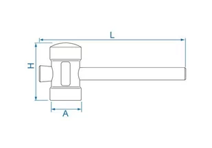 MŁOTEK GUMOWY 523g 64 x 119 x 330mm King Tony - Nożyce i noże - miniaturka - grafika 2