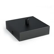 Akcesoria do oświetlenia - Kwadratowa metalowa osłonka sufitowa 120x120mm - czarna strukturalna Kolorowe Kable - miniaturka - grafika 1