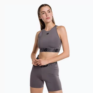 Bielizna sportowa damska - Biustonosz fitness New Balance Relentless Crop Bra zinc | WYSYŁKA W 24H | 30 DNI NA ZWROT - grafika 1