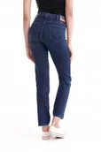 Spodnie damskie - WRANGLER HIGH SLIM TRUE DARK W27GBV78Z 25/32 - miniaturka - grafika 1