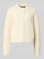 Swetry damskie - Kurtka z dzianiny o kroju relaxed fit z dodatkiem wełny model ‘CARMEN’ - miniaturka - grafika 1
