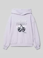Bluzy dla dziewczynek - Bluza z kapturem o kroju oversized z nadrukiem z motywem - miniaturka - grafika 1