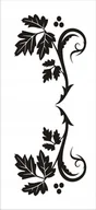 Naklejki na ścianę - Naklejka na ścianę motyle kwiaty dekor Ornament 87, 100x40 cm - miniaturka - grafika 1