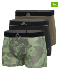 adidas Bokserki (3 pary) w kolorze czarno-zielono-oliwkowym - Majtki męskie - miniaturka - grafika 1