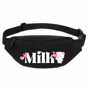 SPORTOWA NERKA CZARNA Biodrowa Na Prezent Dla Fana PEACH GOMA Milk Top Wz - Nerki - miniaturka - grafika 1