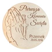 Podziękowanie dla gości komunia święta magnes