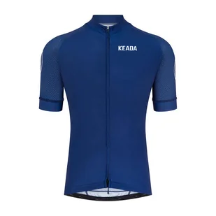 Męska koszulka kolarska z krótkim rękawem – Granatowa - Koszulki rowerowe - miniaturka - grafika 1