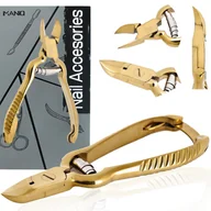 Akcesoria do paznokci - Cążki cęgi do grubych wrastających paznokci skórek obcinaczki nożyczki manicure gabinet SPA złote - miniaturka - grafika 1