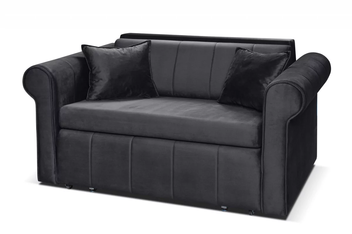 Sofa velvet glamour z dodatkowymi poduszkami szara LAVIO Konsimo