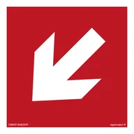 Systemy ekspozycyjne i znaki informacyjne - BA012 KIERUNEK DO MIEJSCA ROZMIESZCZENIA SPRZĘTU POŻARNICZEGO LUB URZĄDZENIA OSTRZEGAJĄCEGO, TS - PŁYTA TD FOTOLUMINESCENCYJNA; (250X250MM) - miniaturka - grafika 1