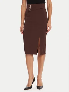 Rinascimento Spódnica ołówkowa CFC0126167003 Brązowy Slim Fit - Spódnice - miniaturka - grafika 1
