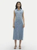Sukienki - Vero Moda Sukienka jeansowa Zadie 10309673 Niebieski Regular Fit - miniaturka - grafika 1