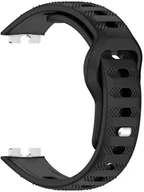 Akcesoria do smartwatchy - SILIKONOWY PASEK DO HUAWEI BAND 8 / 9 / 10 CZARNY - miniaturka - grafika 1