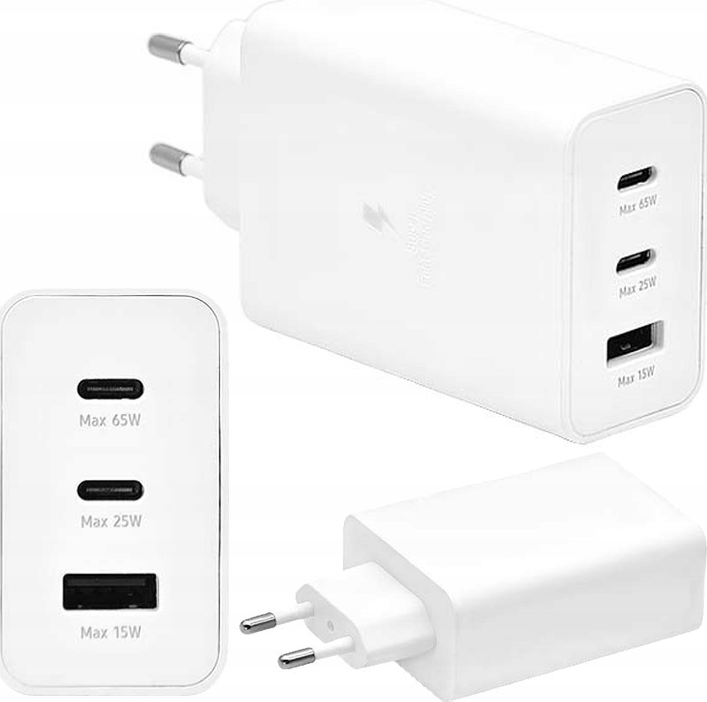 Ładowarka Hello Case SZYBKA ŁADOWARKA SIECIOWA UNIWERSALNA KOSTKA 65W/3.0A2xUSB-C USB-A GSMA0283