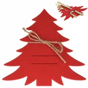 Ozdoby bożonarodzeniowe - Pokrowiec świąteczny etui na sztućce choinka czerwona święta Boże Narodzenie 4 sztuki kod: O-139092-C - miniaturka - grafika 1