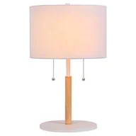 Lampy stojące - Lampka stołowa Fogo LP-0304/2T WH Light Prestige do sypialni tuba biała - miniaturka - grafika 1