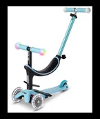 Hulajnogi - Micro - Trójkołowa hulajnoga ze świecącą kierownicą i kołami Mini2Grow Magic LED - Niebieska - miniaturka - grafika 1