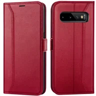 Etui i futerały do telefonów - Etui na telefon komórkowy Samsung Galaxy S10 Plus składane etui z klapką, czerwone - miniaturka - grafika 1
