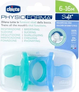 CHICCO-7308721-SMOCZEK PF SOFT BLUE 6-16M 2SZT - Smoczki uspokajające - miniaturka - grafika 1