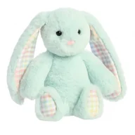 Maskotki i pluszaki - AURORA Rainbow Gingham Bunnies Plush Mint Bunny, 18 cm - miniaturka - grafika 1