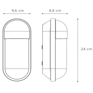 Lucide Kinkiet zewnętrzny Capsule, przezroczysty/biały - Lampy ogrodowe - miniaturka - grafika 1