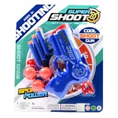 Zabawki i gry sportowe - WYRZUTNIA PISTOLET DLA DZIECI NA STRZAŁKI PIANKOWE BEZPIECZNE NABOJE - miniaturka - grafika 1