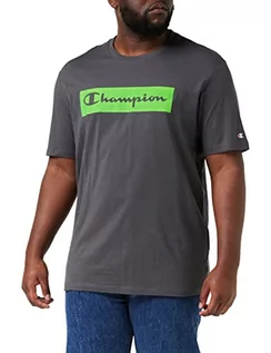Koszulki męskie - Champion T-shirt męski Flock Box, szare żelazo, S - grafika 1