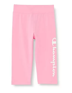 Legginsy - Champion Dziewczęce i dziewczęce Legacy American Classics Logo 3/4 legginsy, różowy (Hot Pink), 13-14 lat - grafika 1