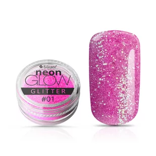 Silcare Silcare Pyłek Neon Glow 3g 01 9B71-502BD - Ozdoby do paznokci - miniaturka - grafika 1